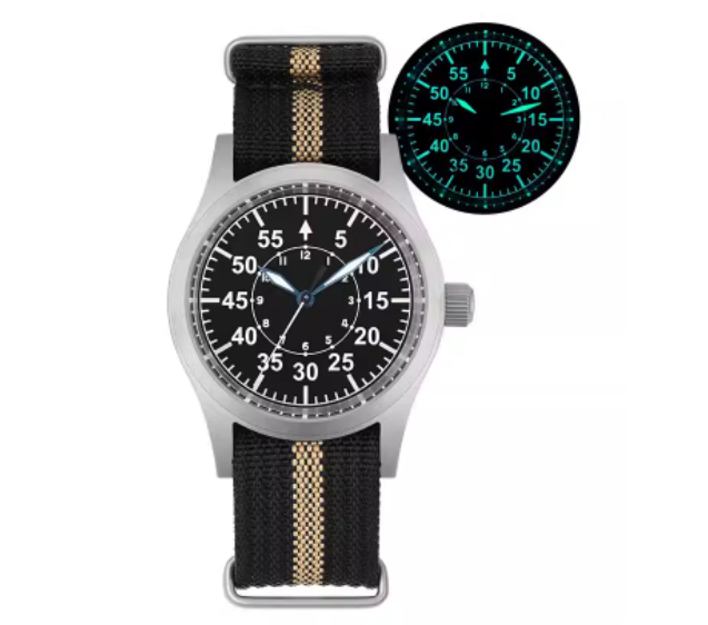 Retro Military Watch With A Quartz Second Hand