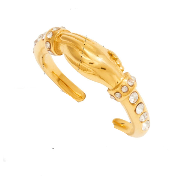 Stainless Steel Zircon Ring For Women