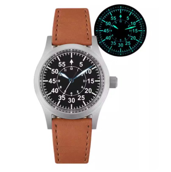 Retro Military Watch With A Quartz Second Hand