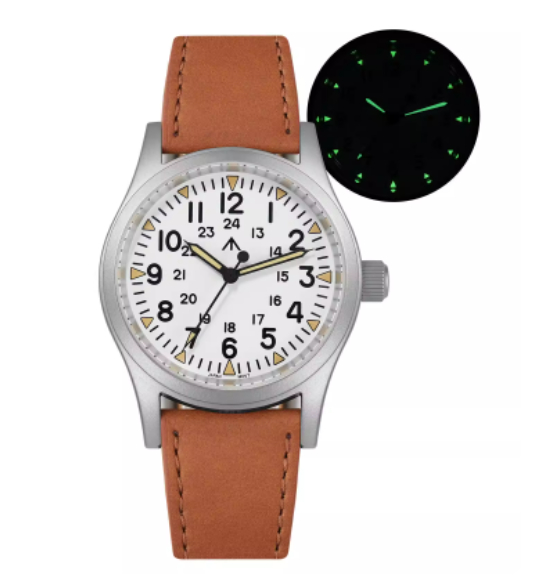 Retro Military Watch With A Quartz Second Hand