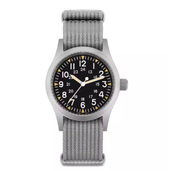 Retro Military Watch With A Quartz Second Hand