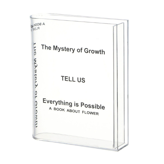 Acrylic High-transparency Book-shaped Vasestylish Clear Decorative Piece For Hydroponic Flower Arrangements