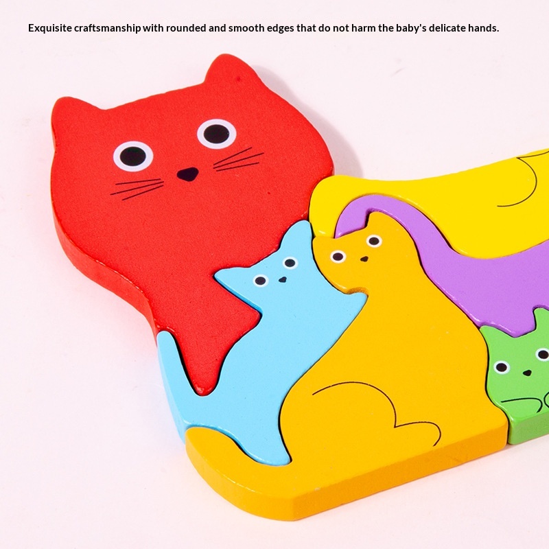 Wooden Dinosaur Animal Shape-Matching Grasping Board For Early Childhood Learning