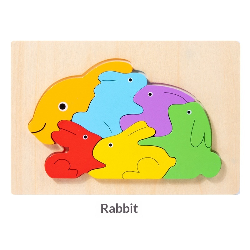 Wooden Dinosaur Animal Shape-Matching Grasping Board For Early Childhood Learning