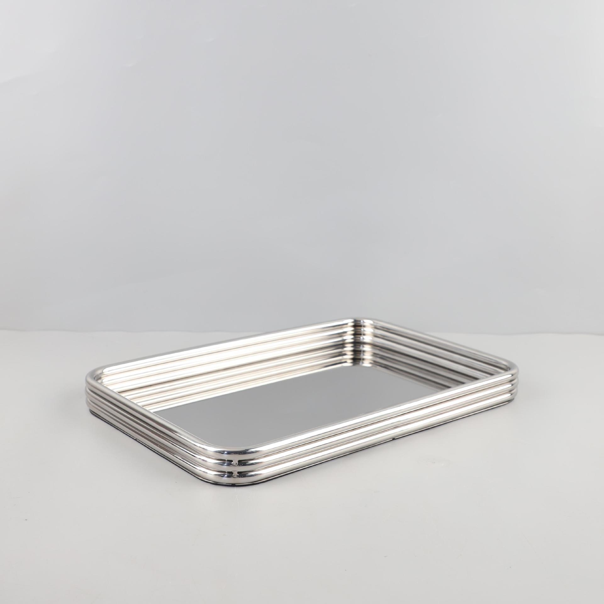 Minimalist Stainless Steel Rectangular Aromatherapy Storage Tray Ornament