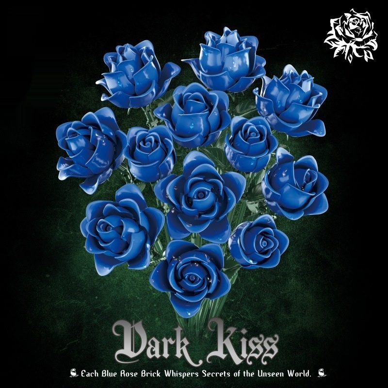 Black Rose Eternal Flower Bouquet Building Block Assembly Toy