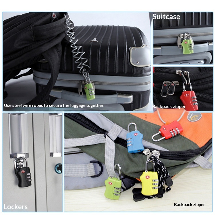 TSA338 Luggage Zipper Lock With Password Security