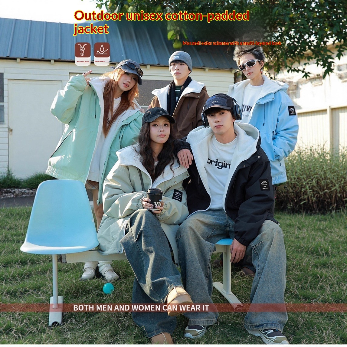 Unisex Reversible Cotton Coat For Outdoor Wear