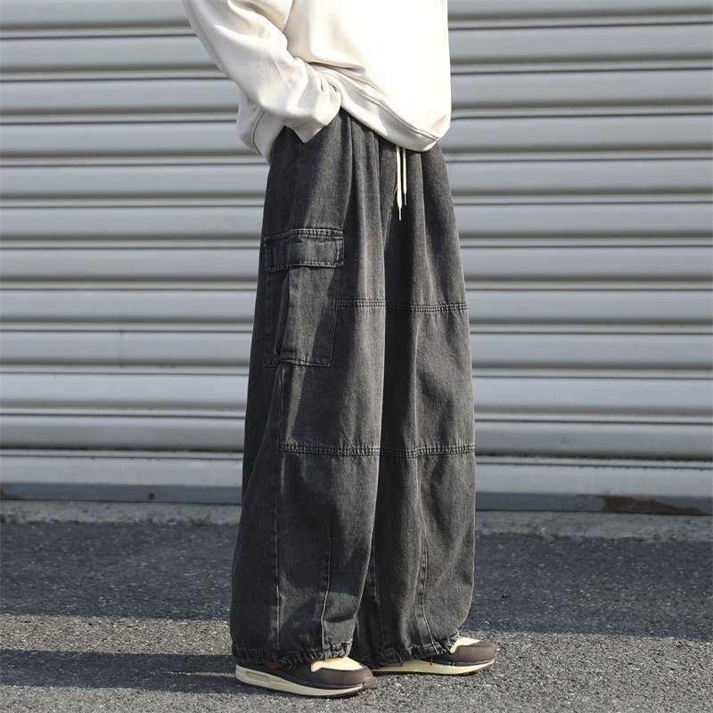 Hong Kong Streetwear Mid-Rise Straight-Leg Jeans S-3 XL 15