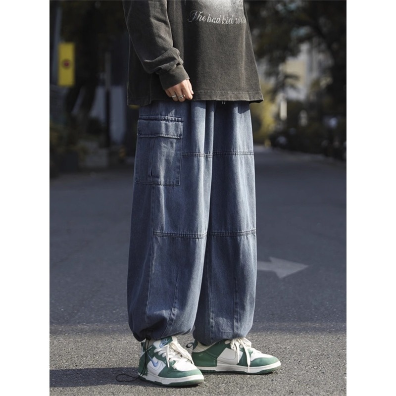 Hong Kong Streetwear Mid-Rise Straight-Leg Jeans S-3 XL 13