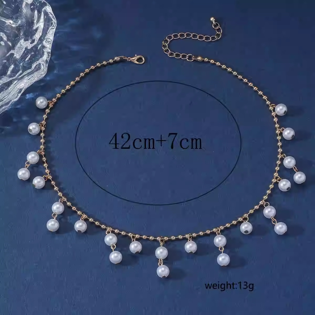 Colorful Skull Pearl Necklace Trendy And Versatile