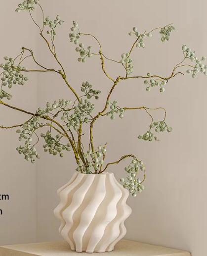 Pleated Ceramic Vase, picture 5 of 6