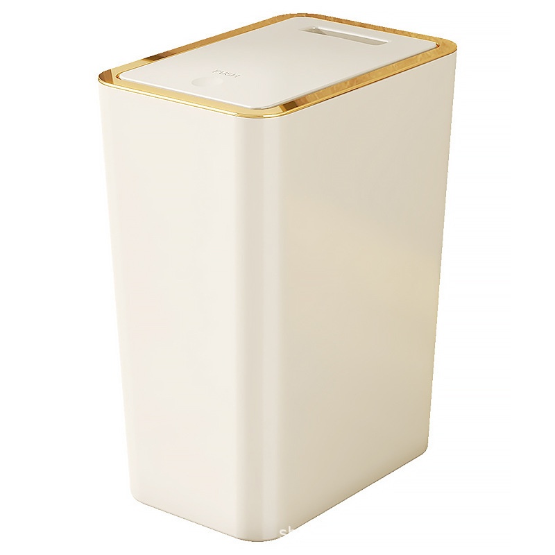 Household Press-to-open Trash Can With Lid