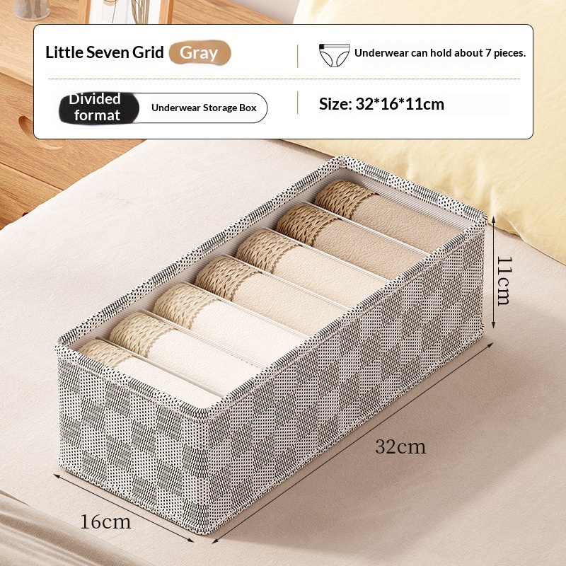 Checkered Nonwoven Fabric Underwear Organizer Box