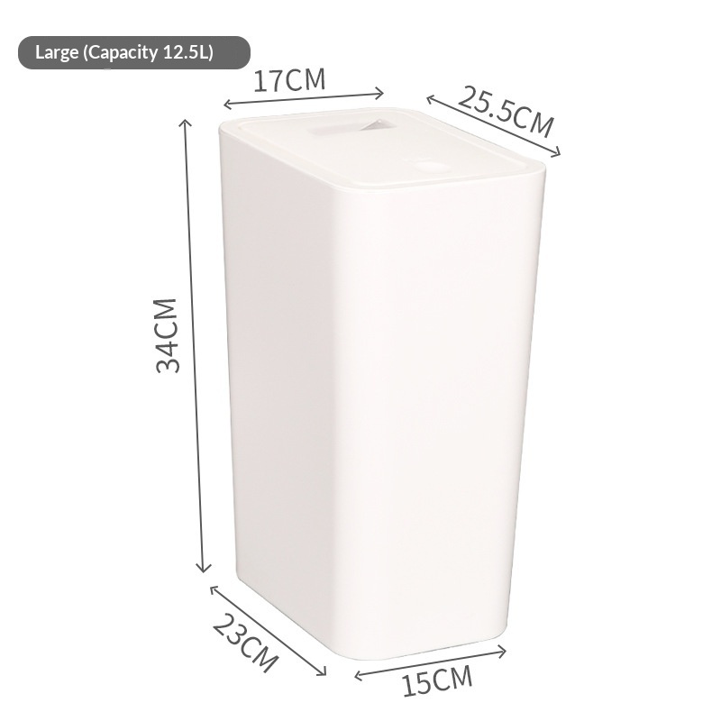 Household Press-to-open Trash Can With Lid