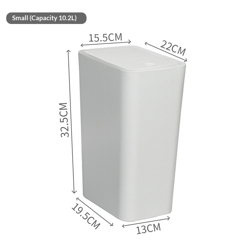 Household Press-to-open Trash Can With Lid