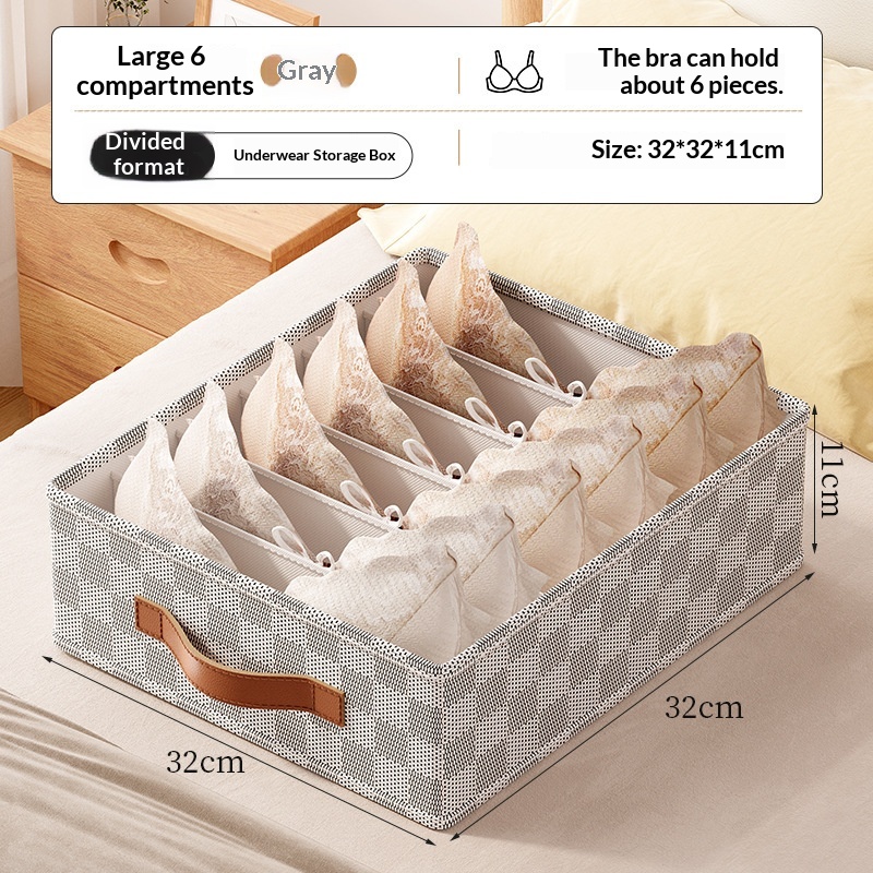 Checkered Nonwoven Fabric Underwear Organizer Box