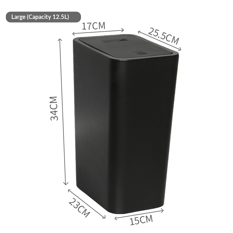 Household Press-to-open Trash Can With Lid