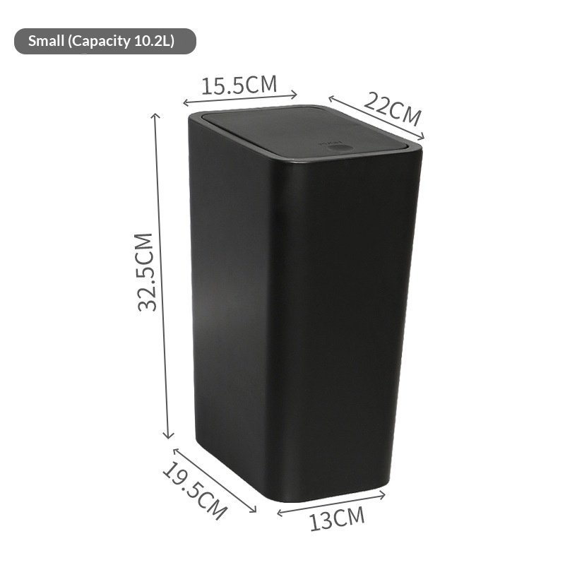 Household Press-to-open Trash Can With Lid