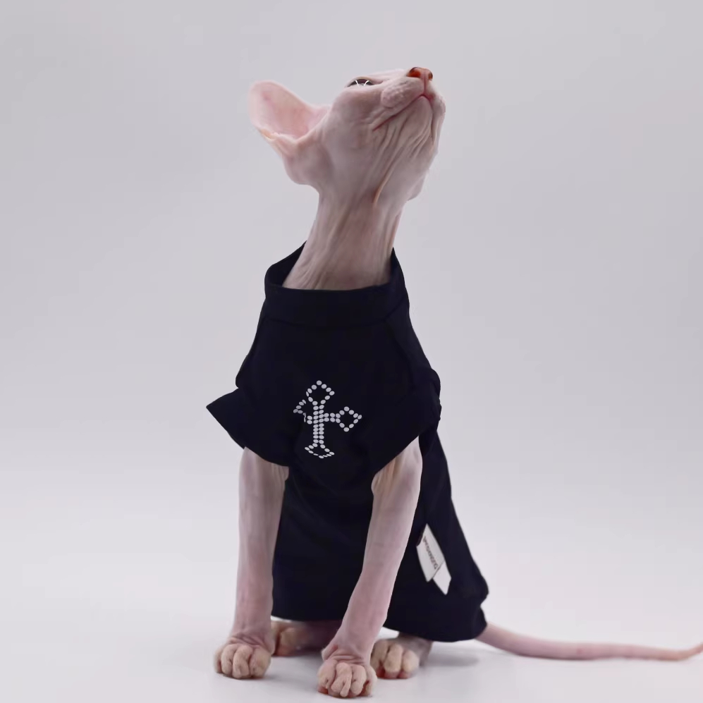 Pure Cotton Sphynx Hairless Cat Stylish Thin Vest Base Layer
