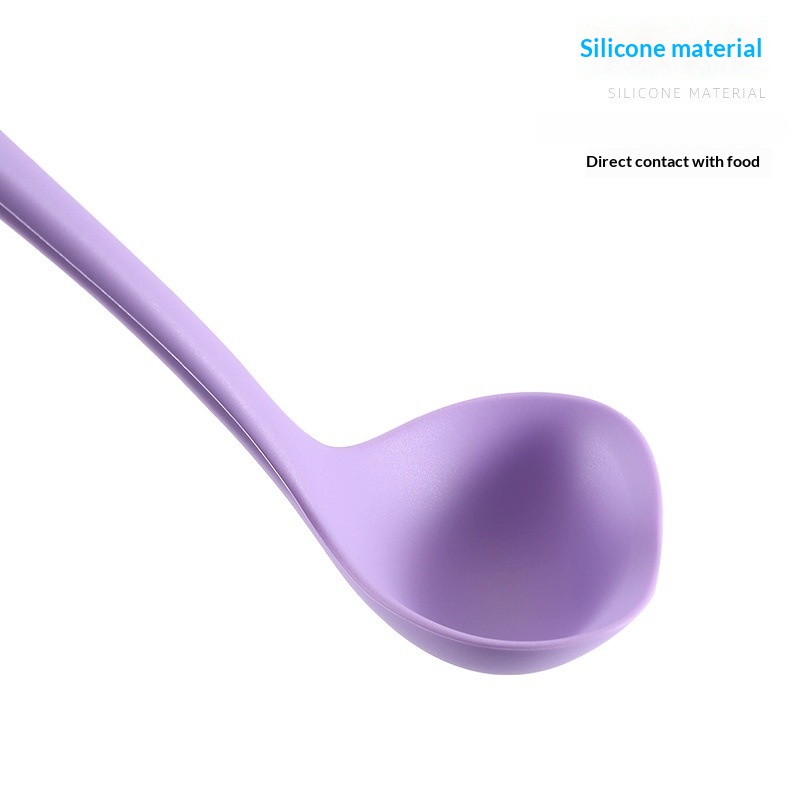Kitchen Supplies Silicone Soup Spoon Heat-resistant Ladle For Cooking