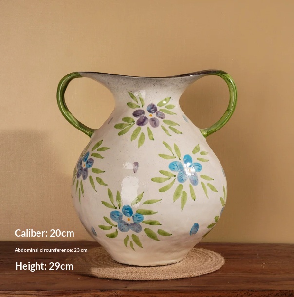 Ceramic Ethnic Vase - side view