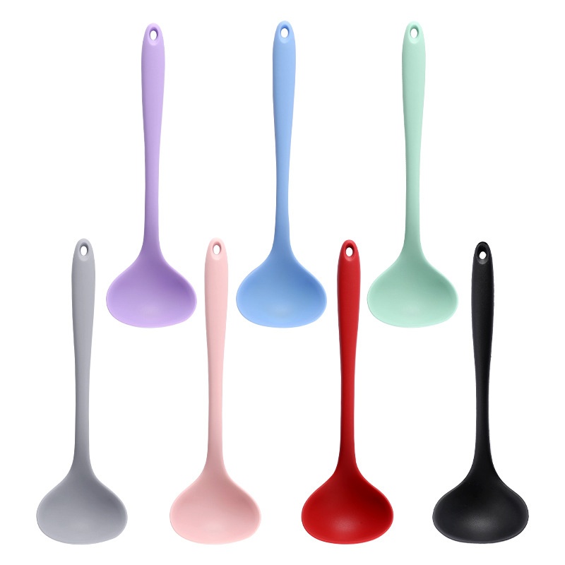 Kitchen Supplies Silicone Soup Spoon Heat-resistant Ladle For Cooking