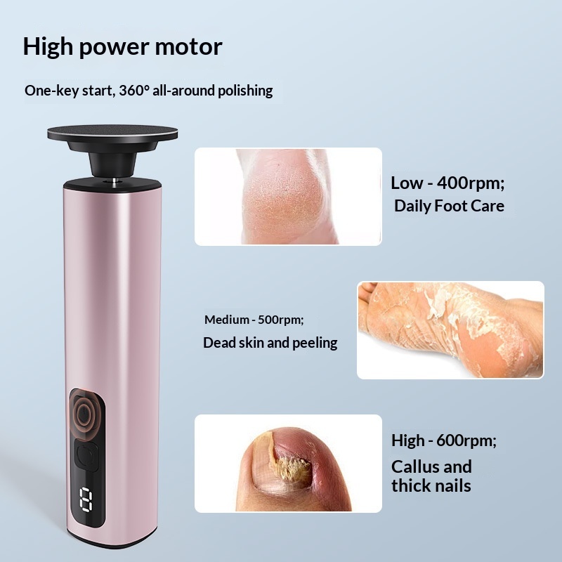 9-speed Foot File With Screen Display For Professional Foot Care