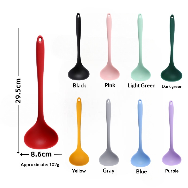Kitchen Supplies Silicone Soup Spoon Heat-resistant Ladle For Cooking
