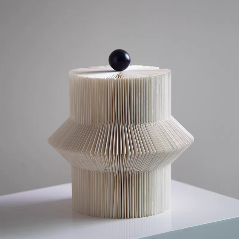 Minimalist Wooden Ball Origami Cream-style Geometric Decorative Ornament