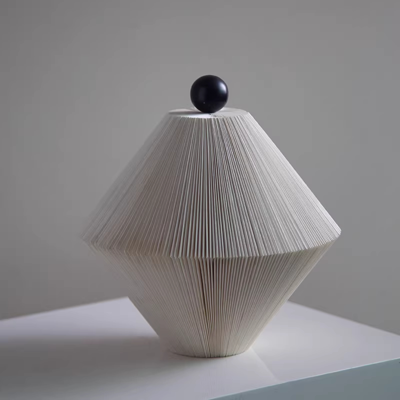 Minimalist Wooden Ball Origami Cream-style Geometric Decorative Ornament