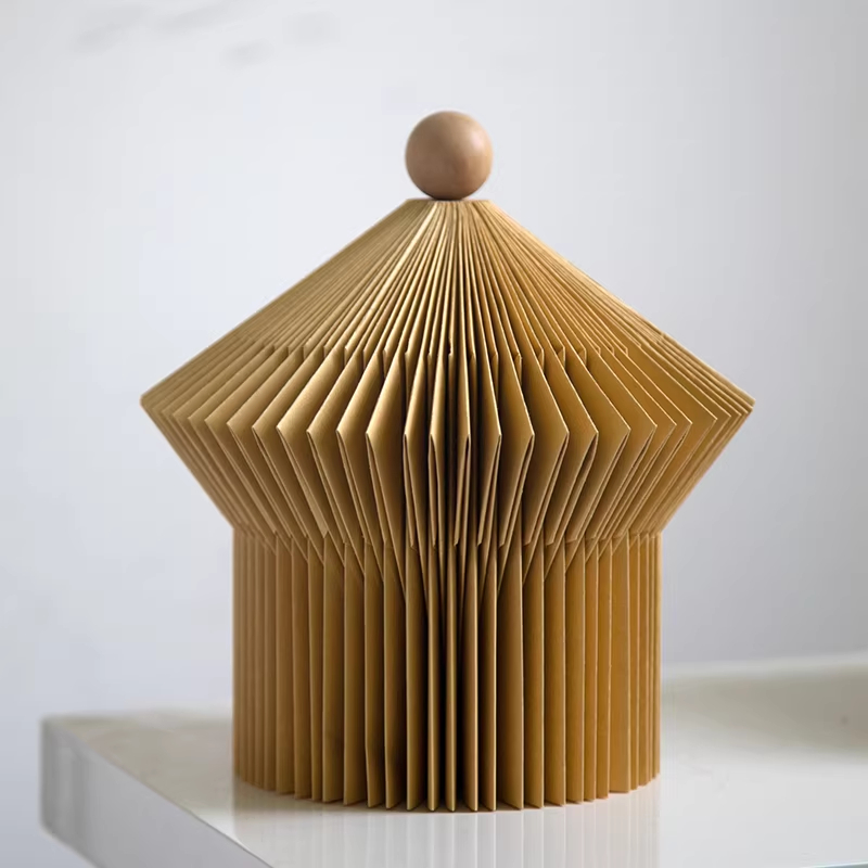 Minimalist Wooden Ball Origami Cream-style Geometric Decorative Ornament
