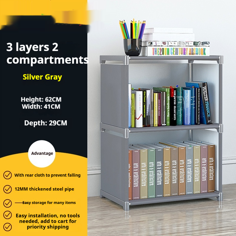 The Simple Multi Layer Floor Standing Bookcase Is Easy To Assemble And Has Layered Storage Racks