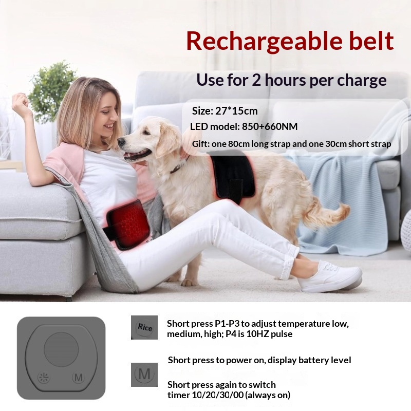 Red-light Physiotherapy Waist Belt For Heat Therapy Uterine Warming Lower-back Support And Abdominal Toning