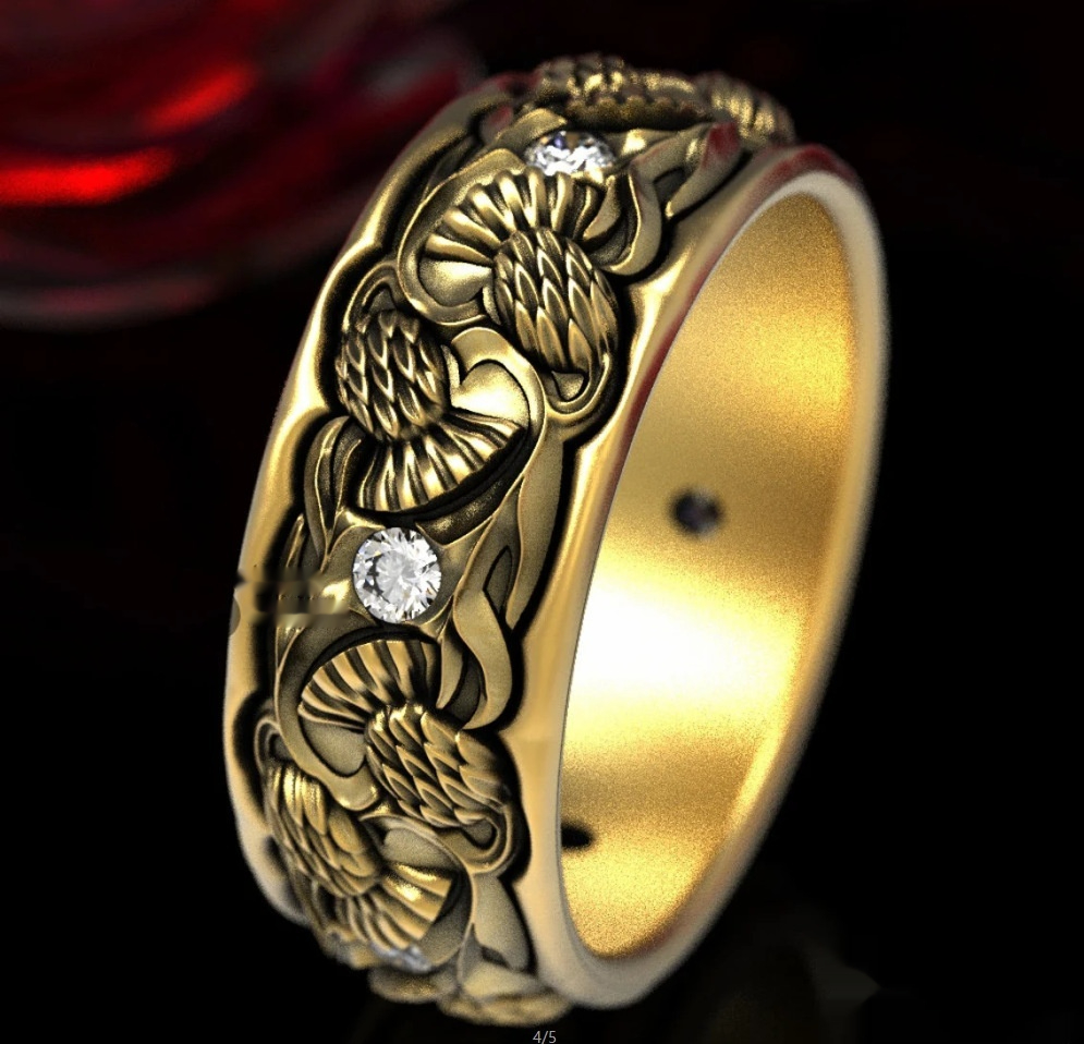 Exaggerated Personalized Vintage Ring In European And American Styles
