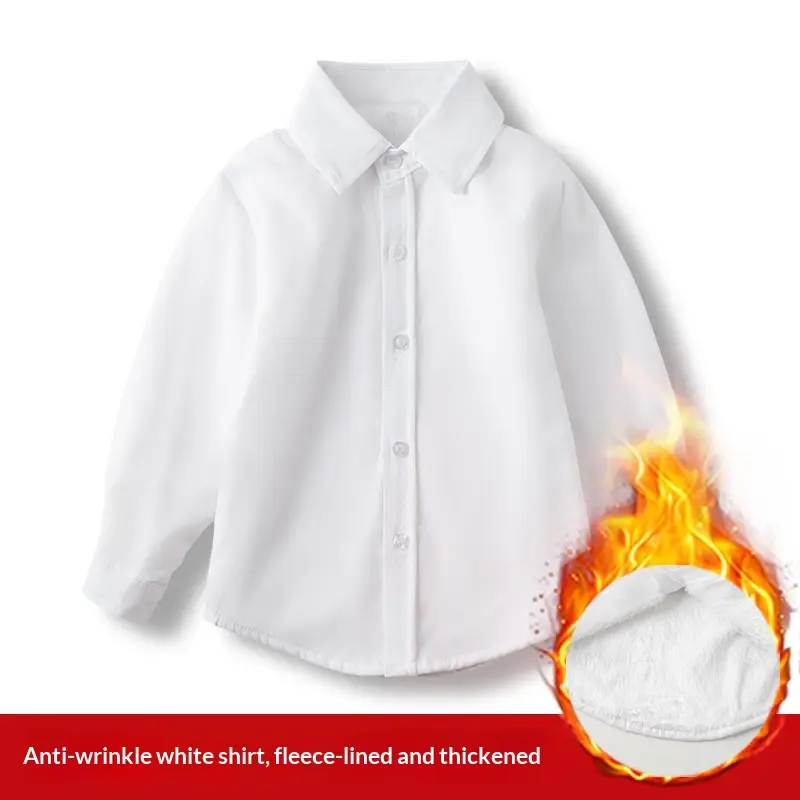 Fleece-lined White Shirt For Childrens Performances