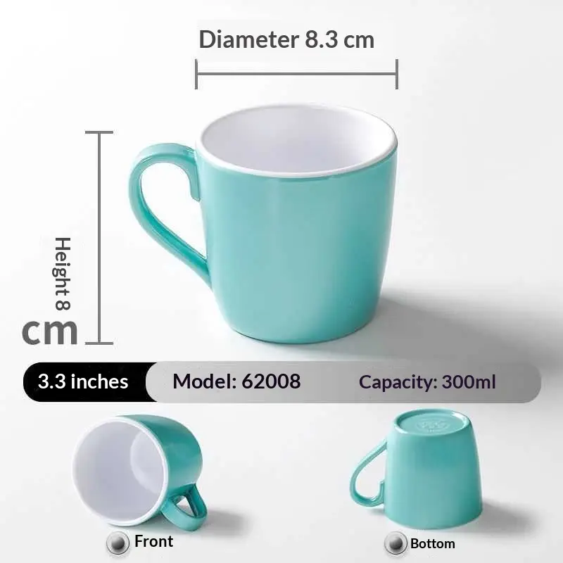 Melamine Porcelain-look Tableware Cups Mugs With Handles Shatter-resistant Water Bottles For Commercial Use