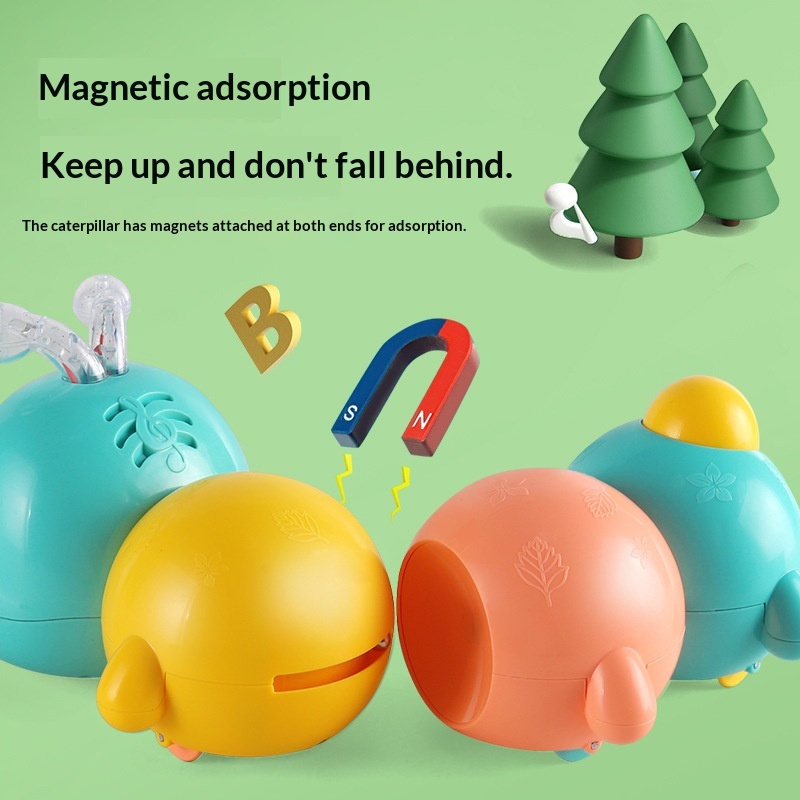 Electric Magnetic Caterpillar Omnidirectional Light And Music Toy