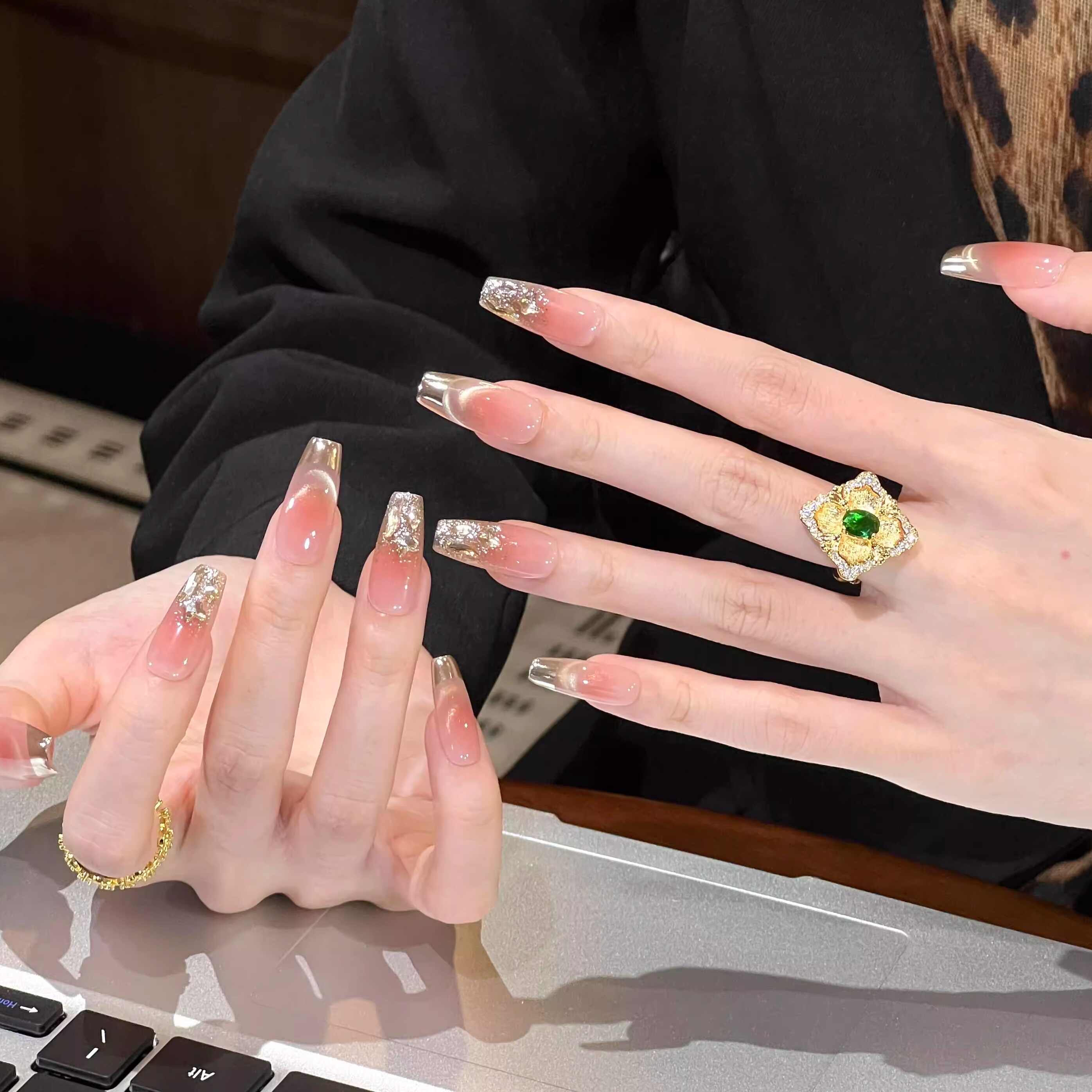 White Pure French Handmade Sweet Nail Patch