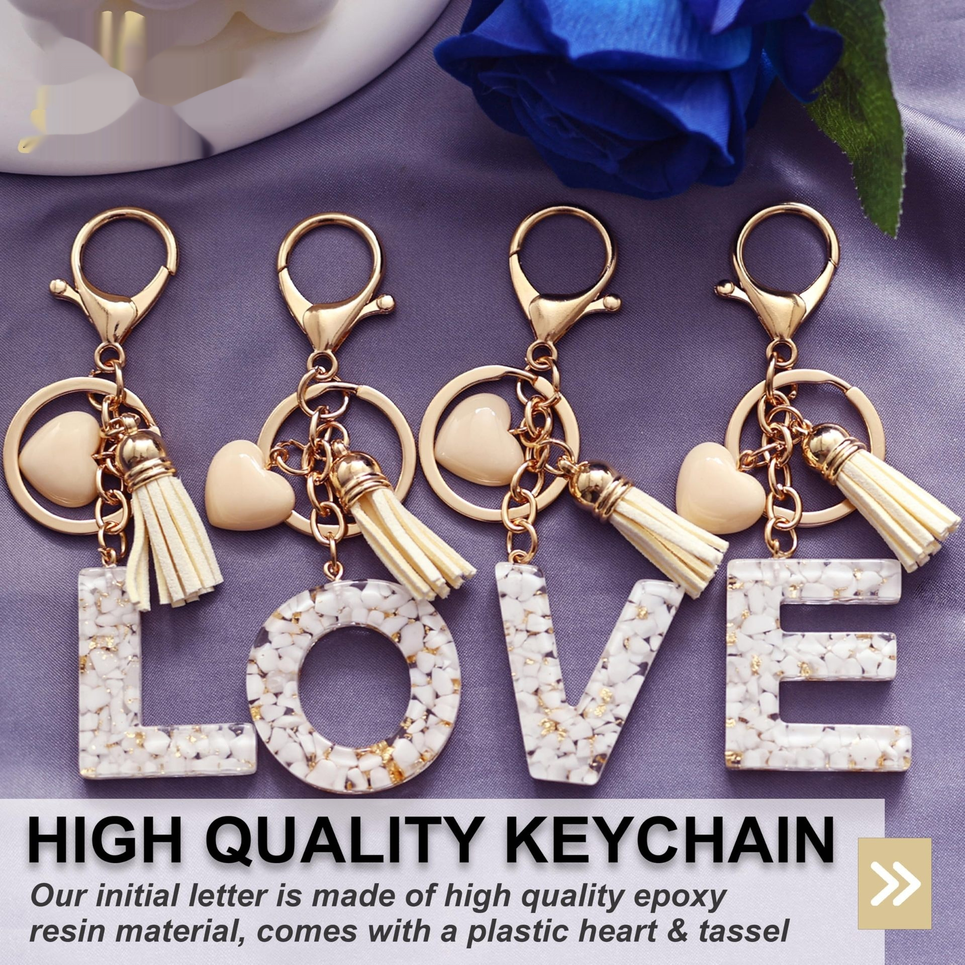 Fashionable Personalized Heart-shaped Pendant With White Shell Fragments Lettering And Tassel