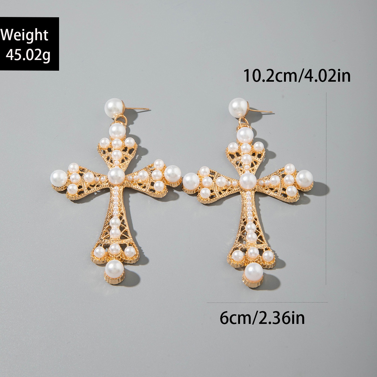 Fashionable Light-luxury Pearl-inlaid Stud Earrings