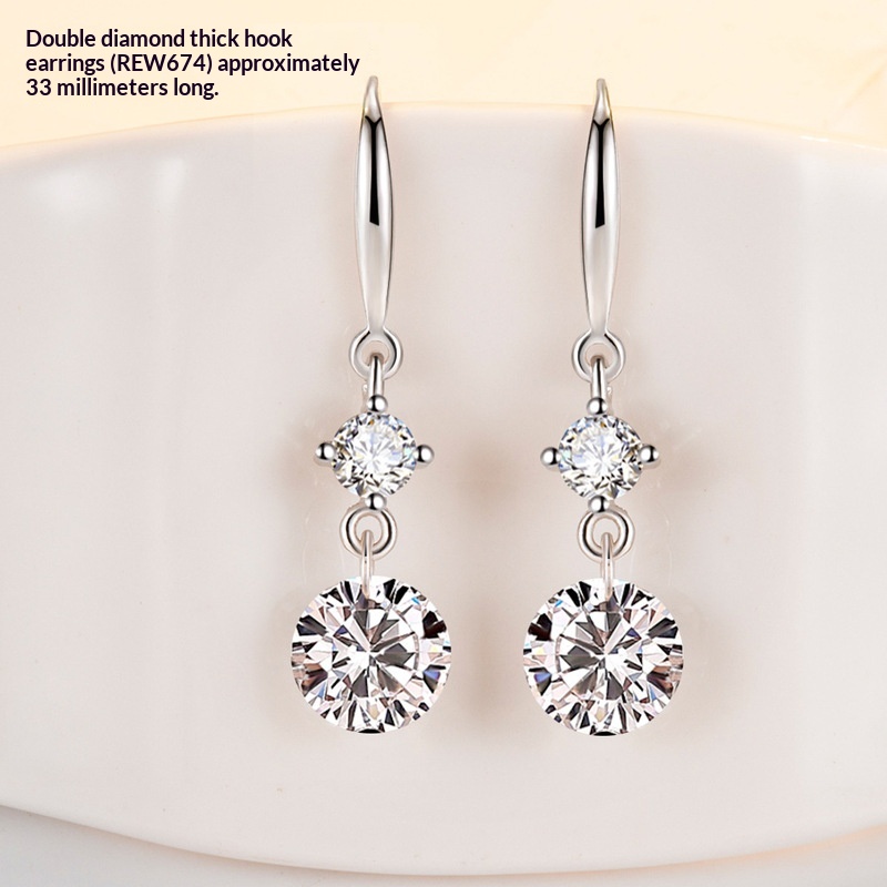 Elegant Sophisticated S925 Sterling Silver Earrings For Women