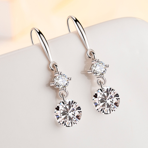 Elegant Sophisticated S925 Sterling Silver Earrings For Women