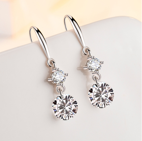 Elegant Sophisticated S925 Sterling Silver Earrings For Women
