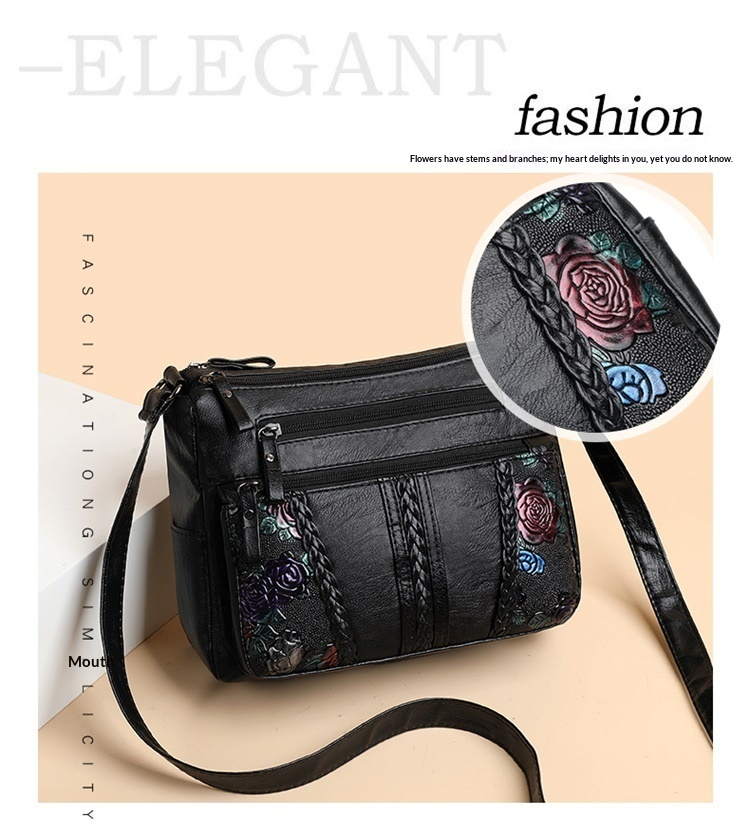 Womens Versatile Minimalist Crossbody Bag With A Large Capacity