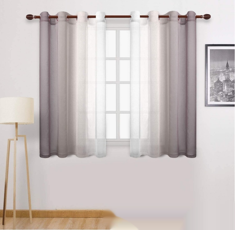 Gradient Sheer Curtain For Balconies Ready Made Blackout Curtains And Sheer Curtains