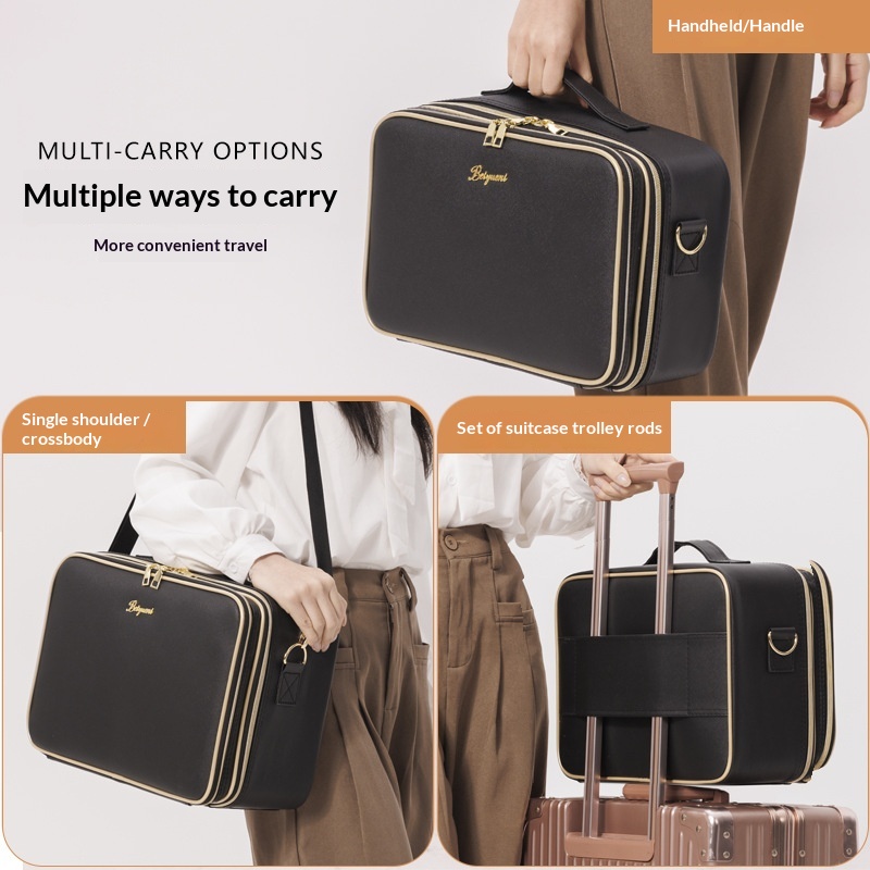 Large-Capacity Portable Elevated-Height Cosmetic Bag