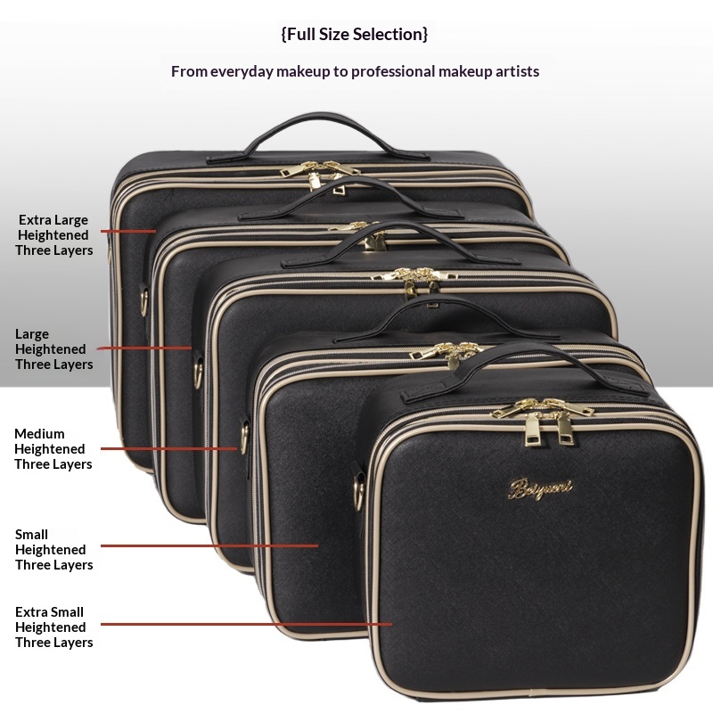 Large-Capacity Portable Elevated-Height Cosmetic Bag