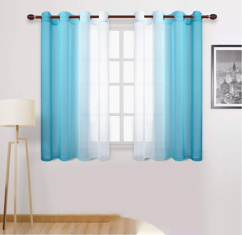 Gradient Sheer Curtain For Balconies Ready Made Blackout Curtains And Sheer Curtains