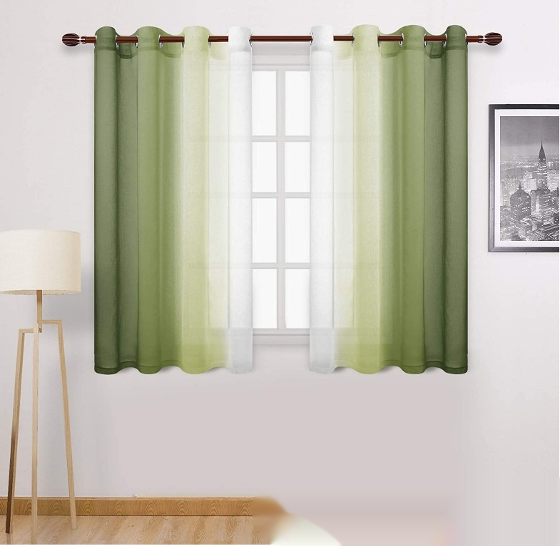 Gradient Sheer Curtain For Balconies Ready Made Blackout Curtains And Sheer Curtains